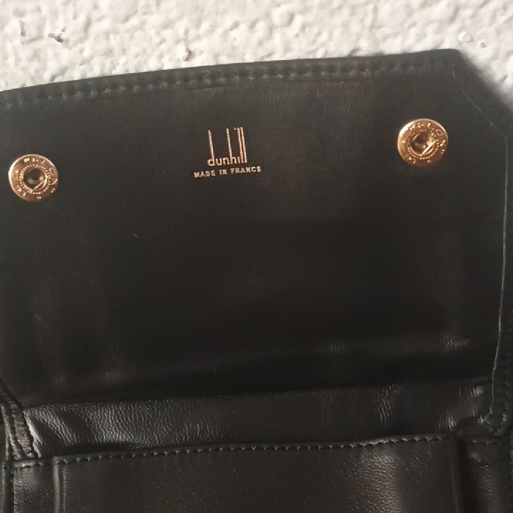 Dunhill Black Leather Wristlet Bag